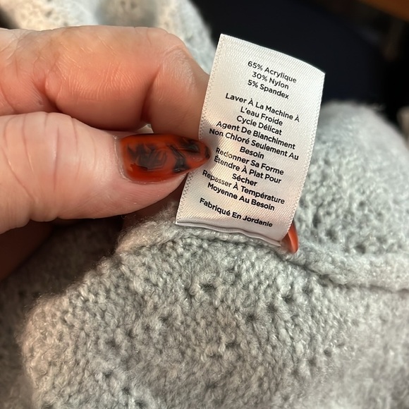 Talbots Pointelle Knit Sweater Light Blue Size Large - Picture 9 of 9